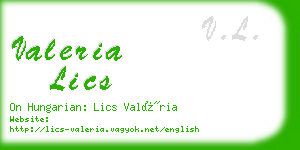 valeria lics business card